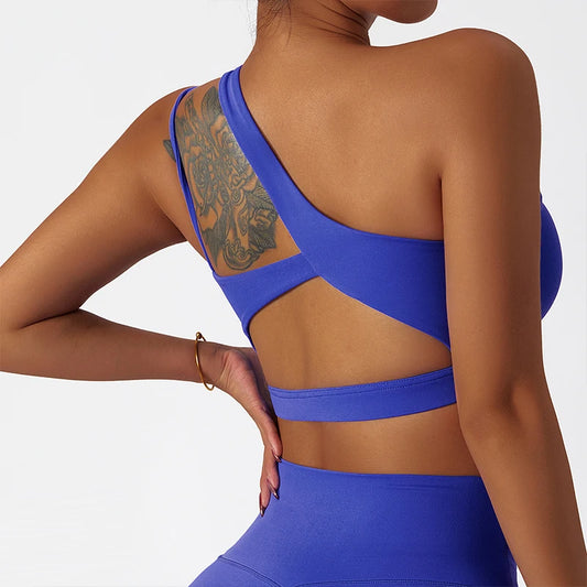 Strappy Sports Bra - Women's Yoga & Gym Support Top