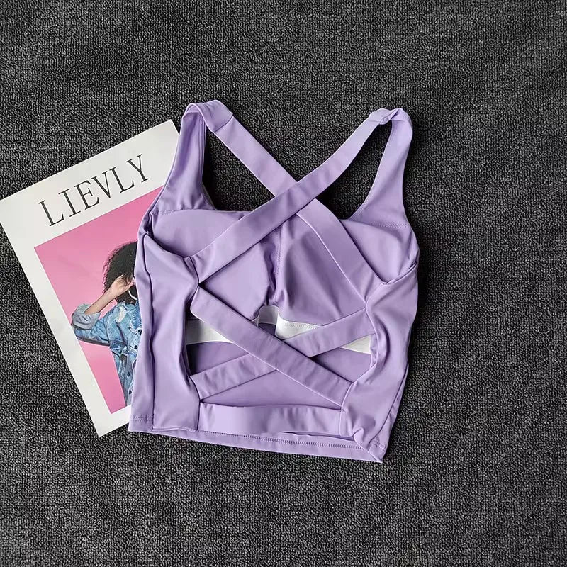 Breathable Push-Up Yoga Sports Bra for Women - Running & Gym Support
