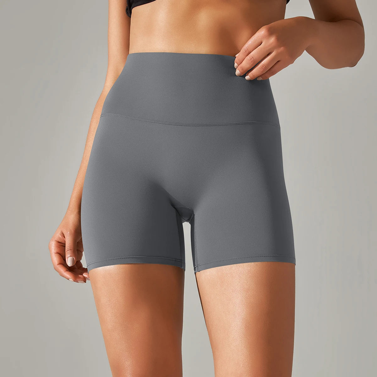 High-Waist Biker Shorts - Women's Gym & Running Activewear