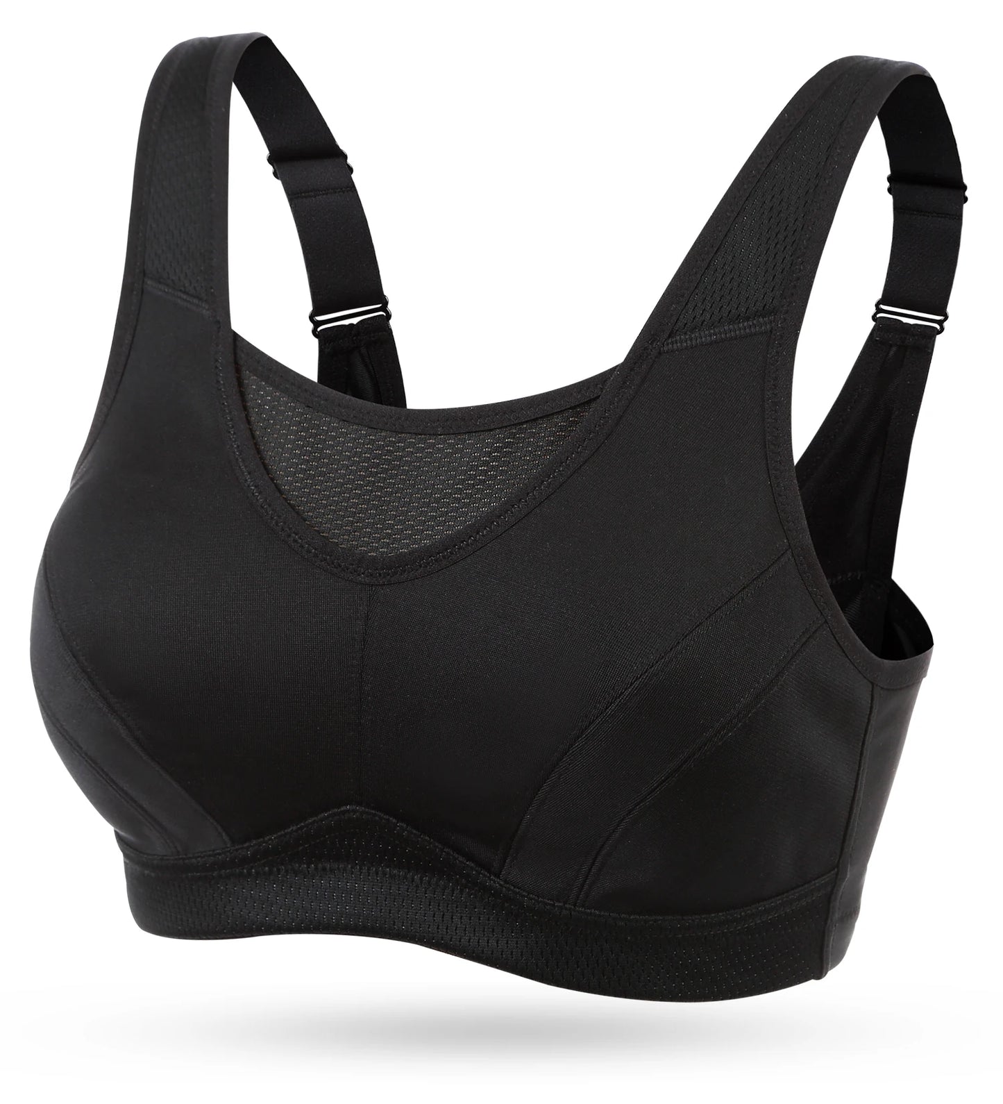 WingsLove High-Impact Full Coverage Sports Bra - Wire-Free Wide Strap Support