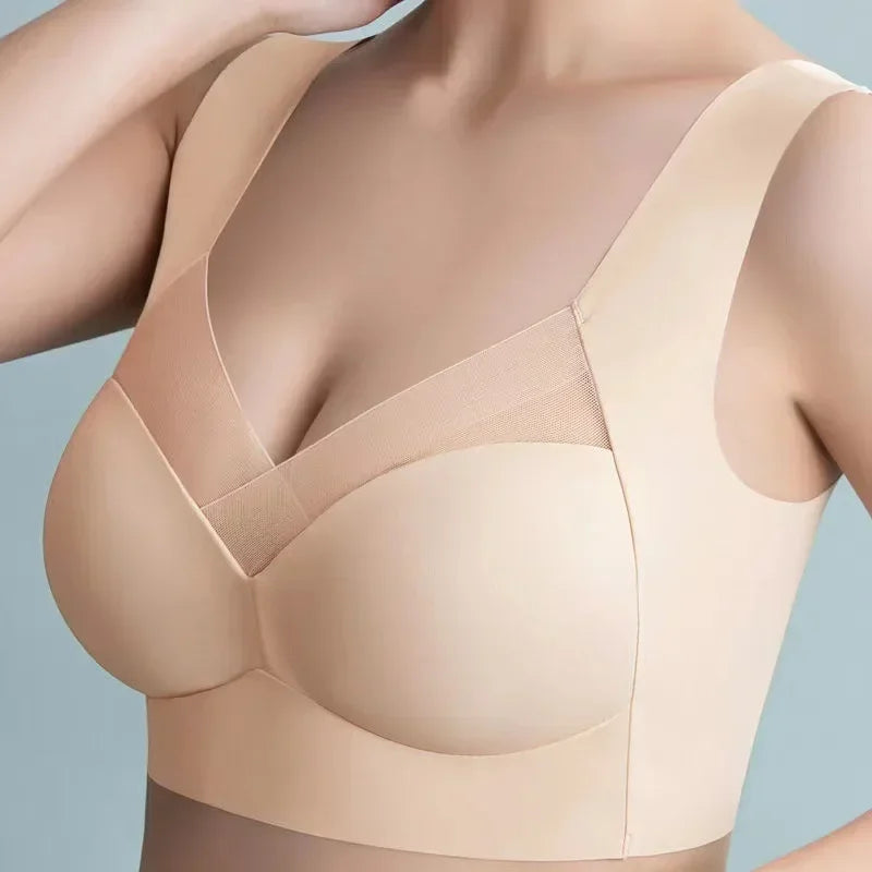 Plus Size Seamless Padded Sports Bra - Women's Yoga & Gym Support Top