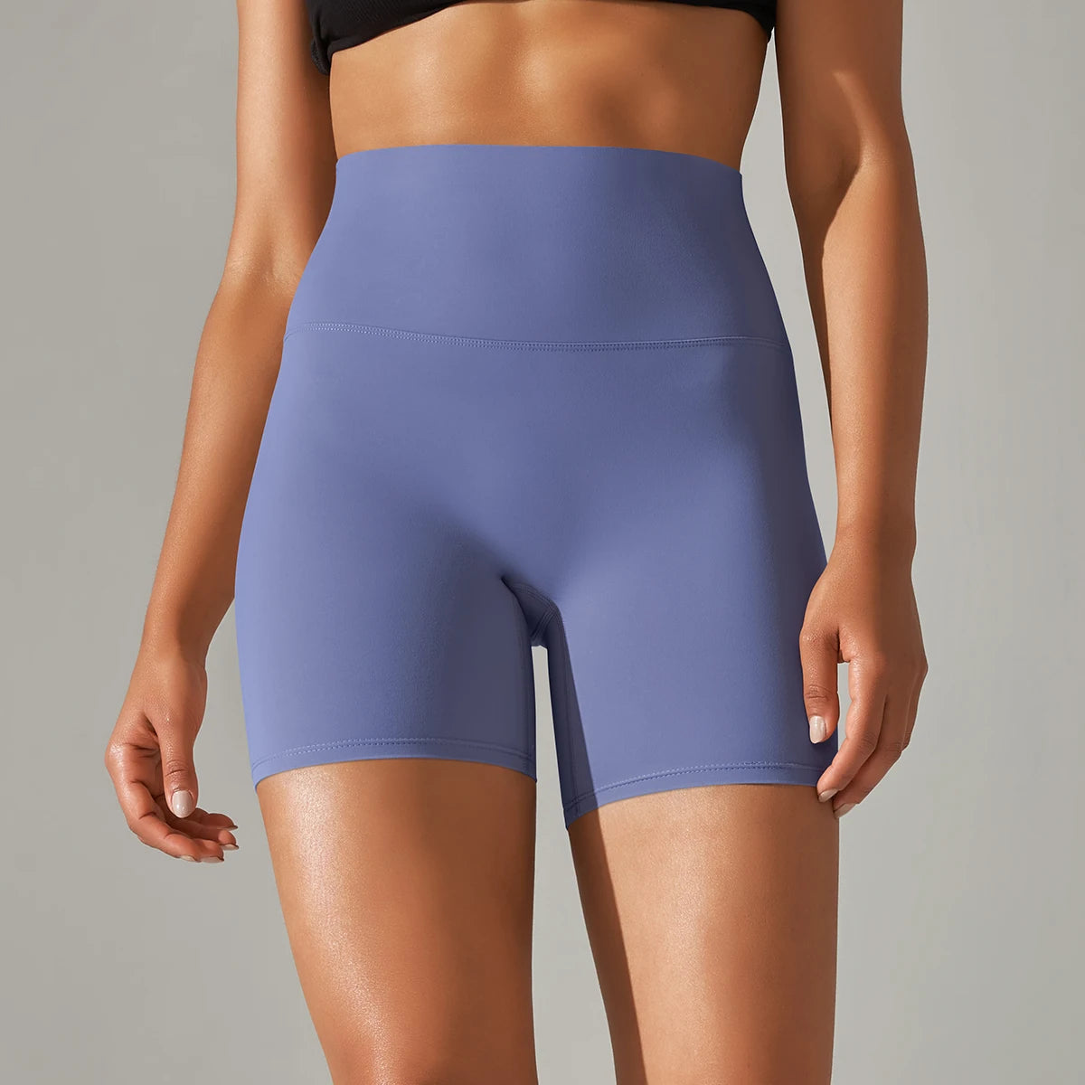 High-Waist Biker Shorts - Women's Gym & Running Activewear