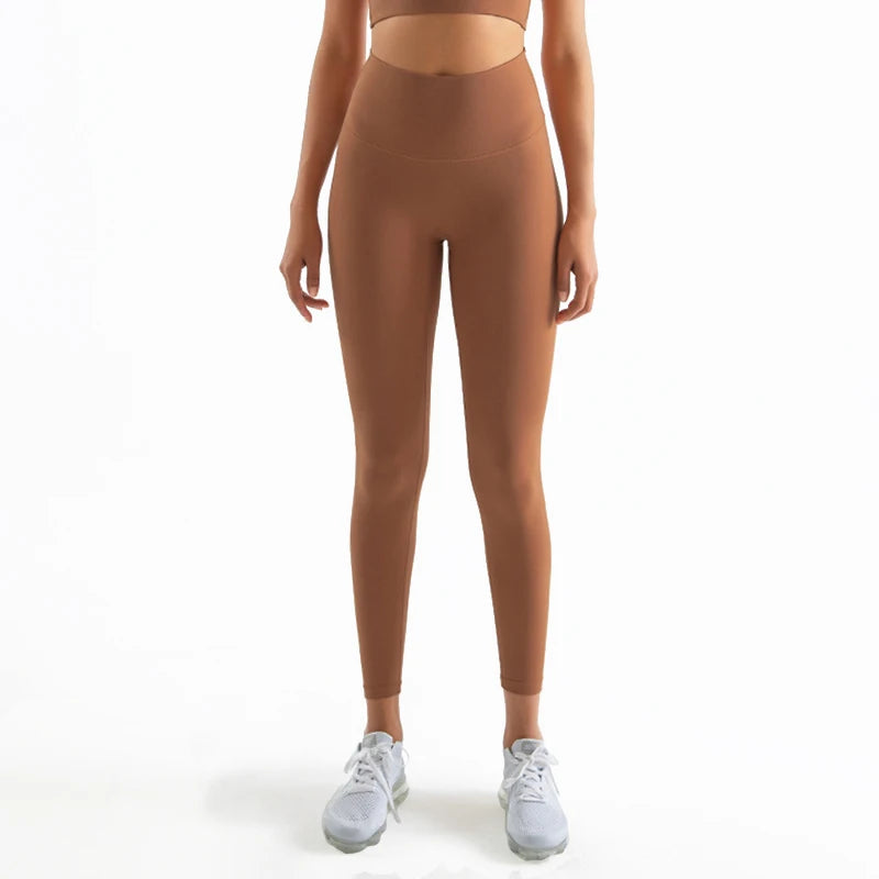 SOISOU Nylon High-Waist Leggings - Breathable No T-Line Workout Tights