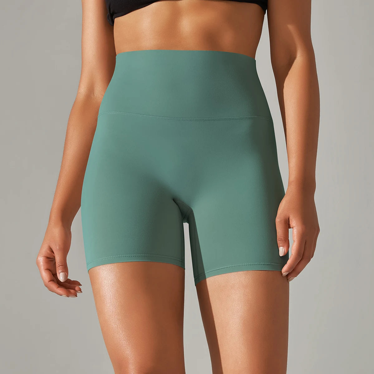 High-Waist Biker Shorts - Women's Gym & Running Activewear
