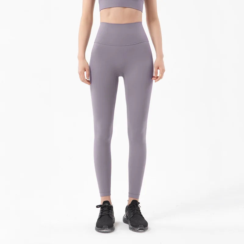 SOISOU Nylon High-Waist Leggings - Breathable No T-Line Workout Tights