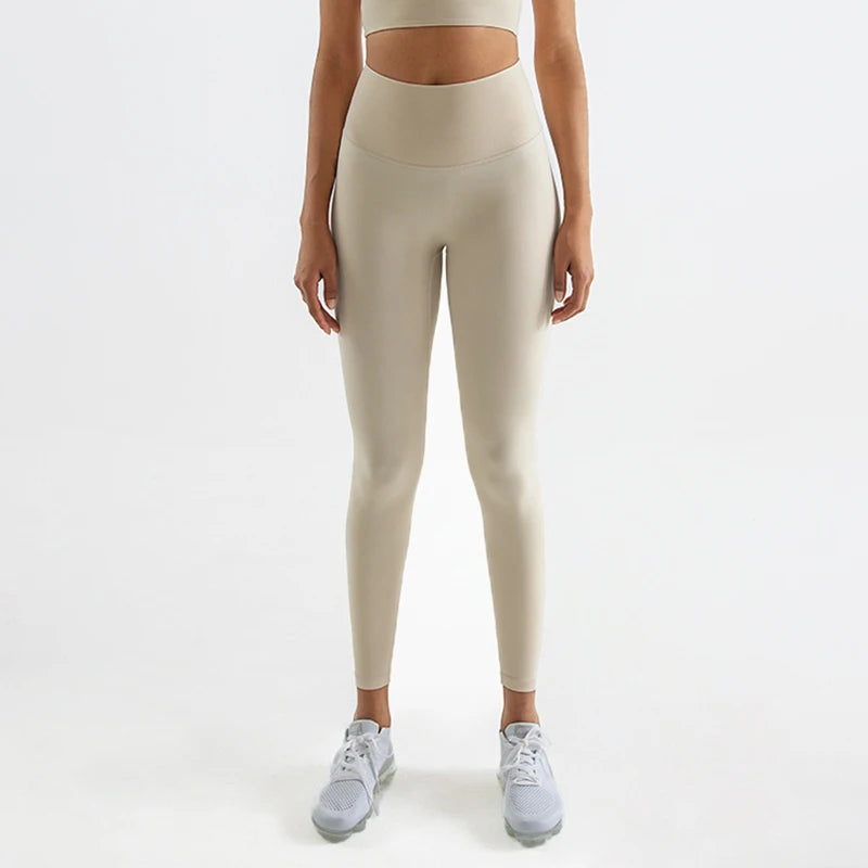 SOISOU Nylon High-Waist Leggings - Breathable No T-Line Workout Tights