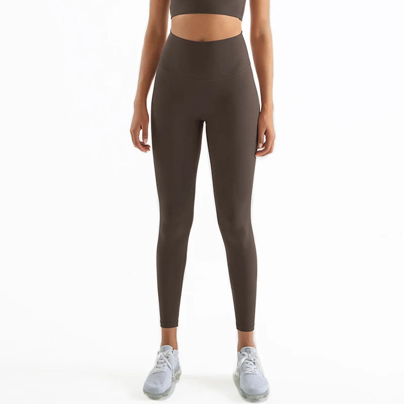 SOISOU Nylon High-Waist Leggings - Breathable No T-Line Workout Tights