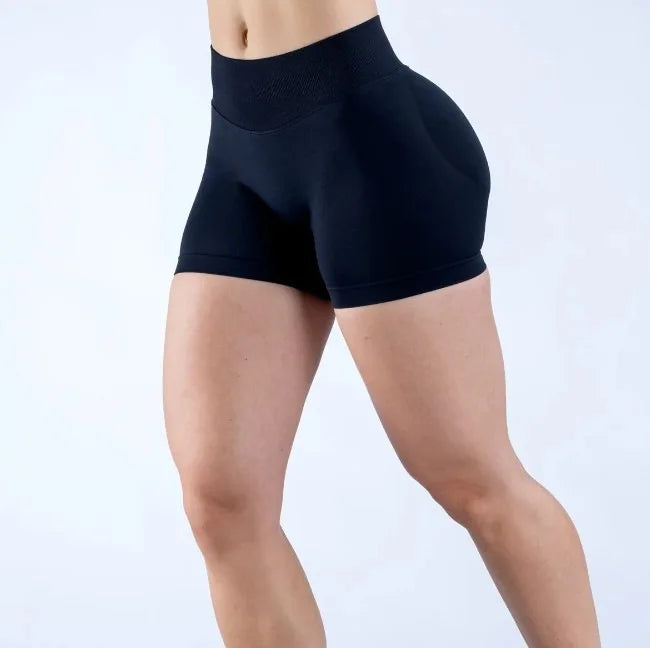 Seamless High-Waist Scrunch Biker Shorts - Women's Gym & Running Activewear