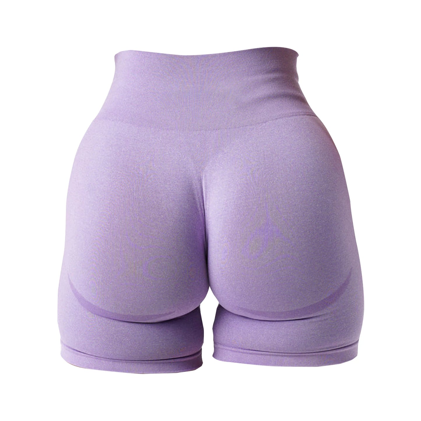 Seamless High-Waist Contour Workout Shorts - Women's Gym & Running Activewear