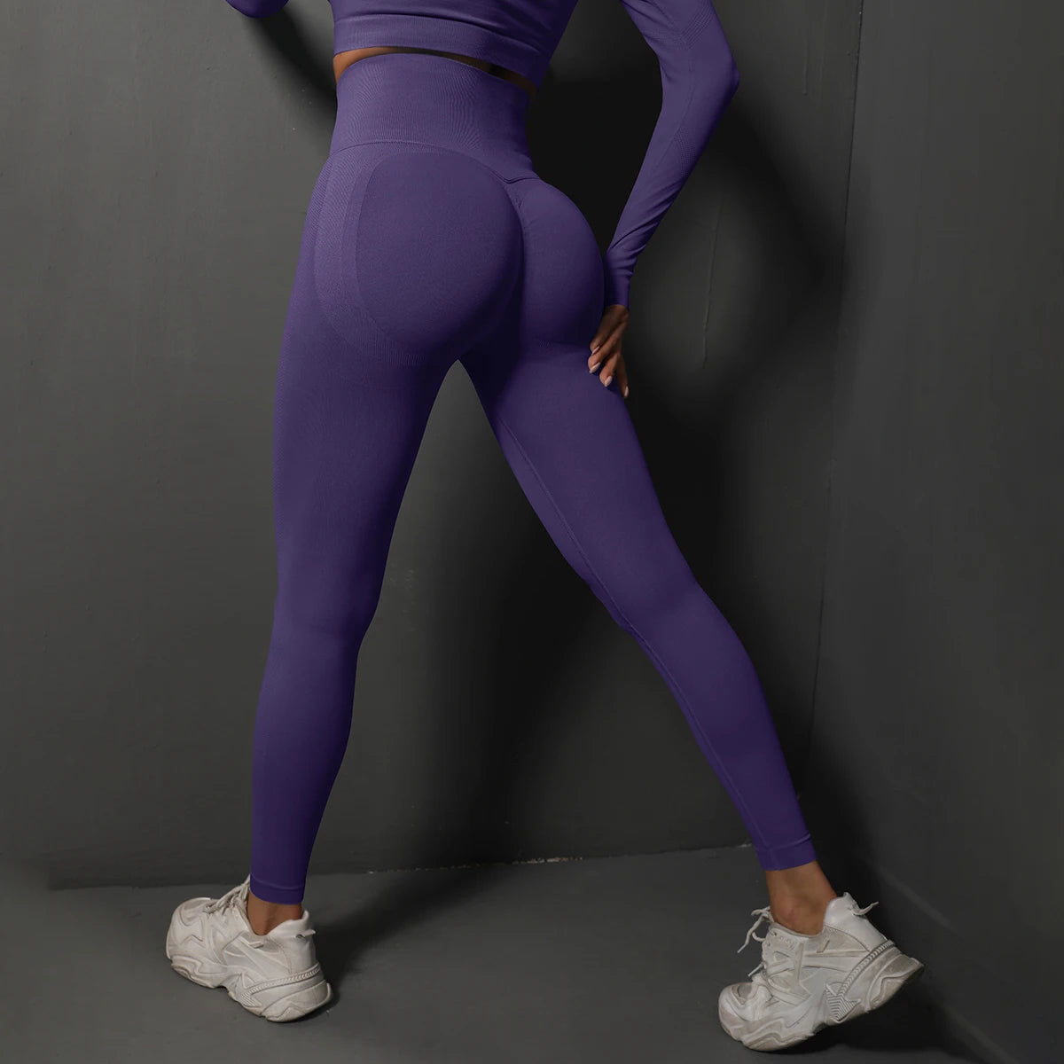 Seamless High-Waist Booty-Lifting Leggings - Gym Yoga Performance