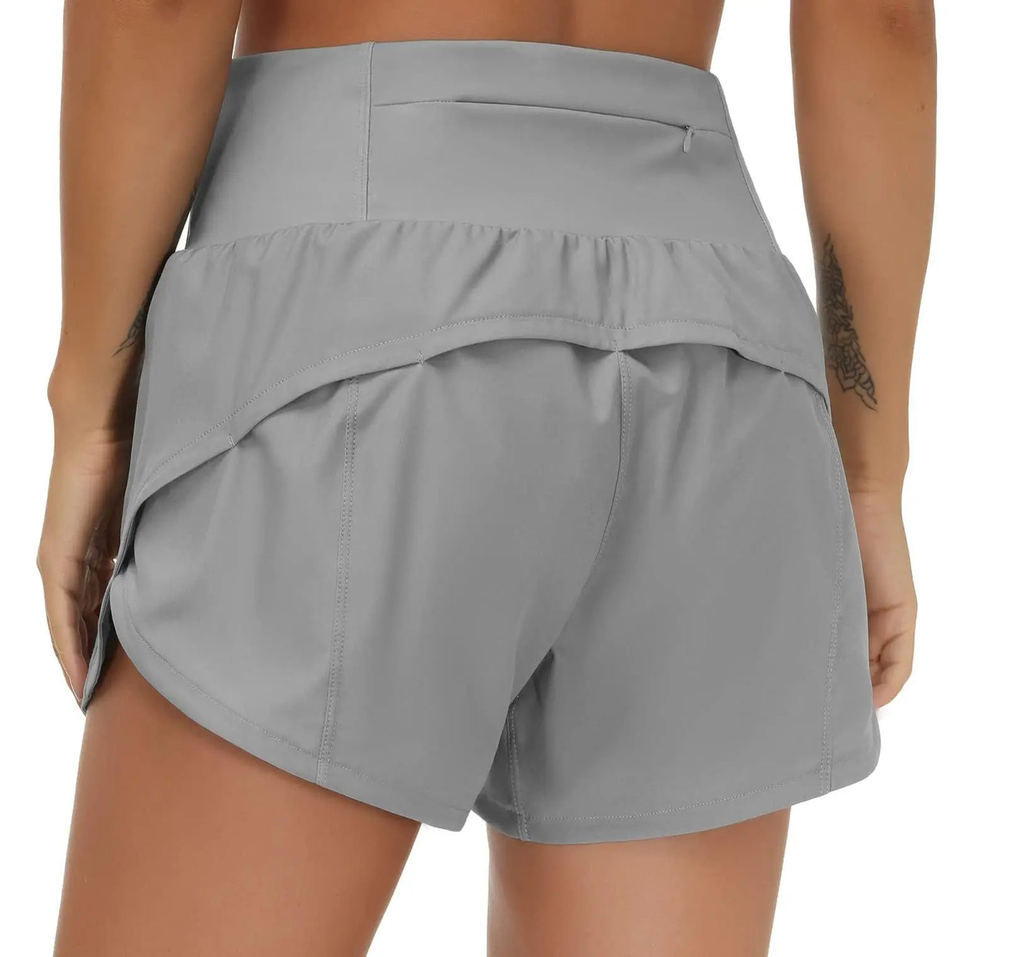 High-Waist Pocket Biker Shorts - Women's Gym & Running Activewear