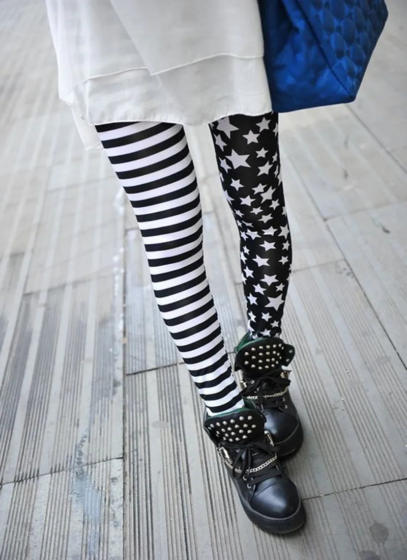 Colorful Leopard Print Leggings - High-Stretch Streetwear One Size