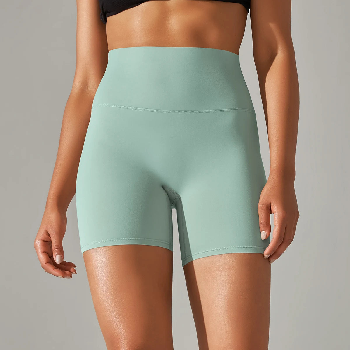 High-Waist Biker Shorts - Women's Gym & Running Activewear