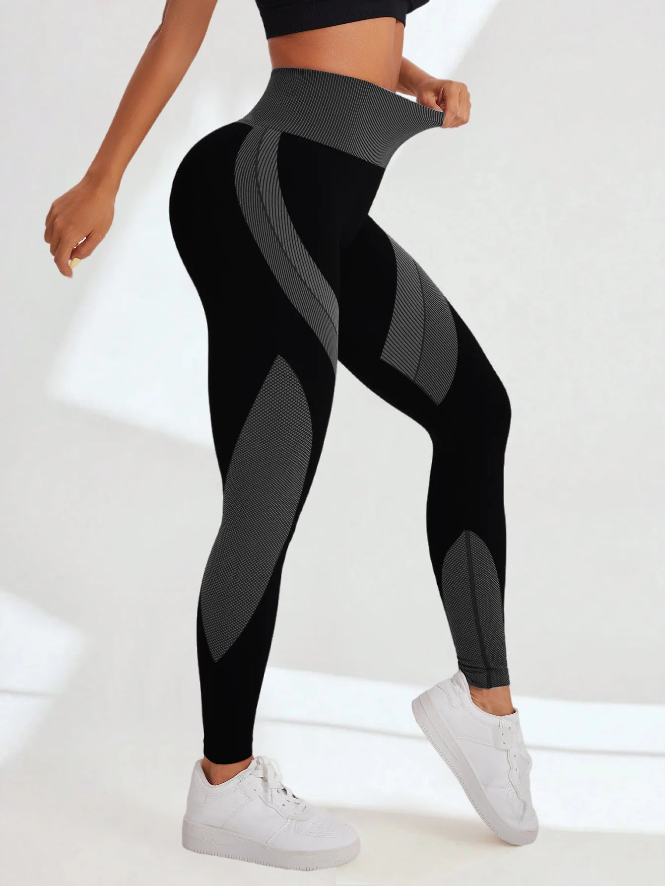 Seamless Scrunch High-Waist Leggings - Soft Tummy Control Support