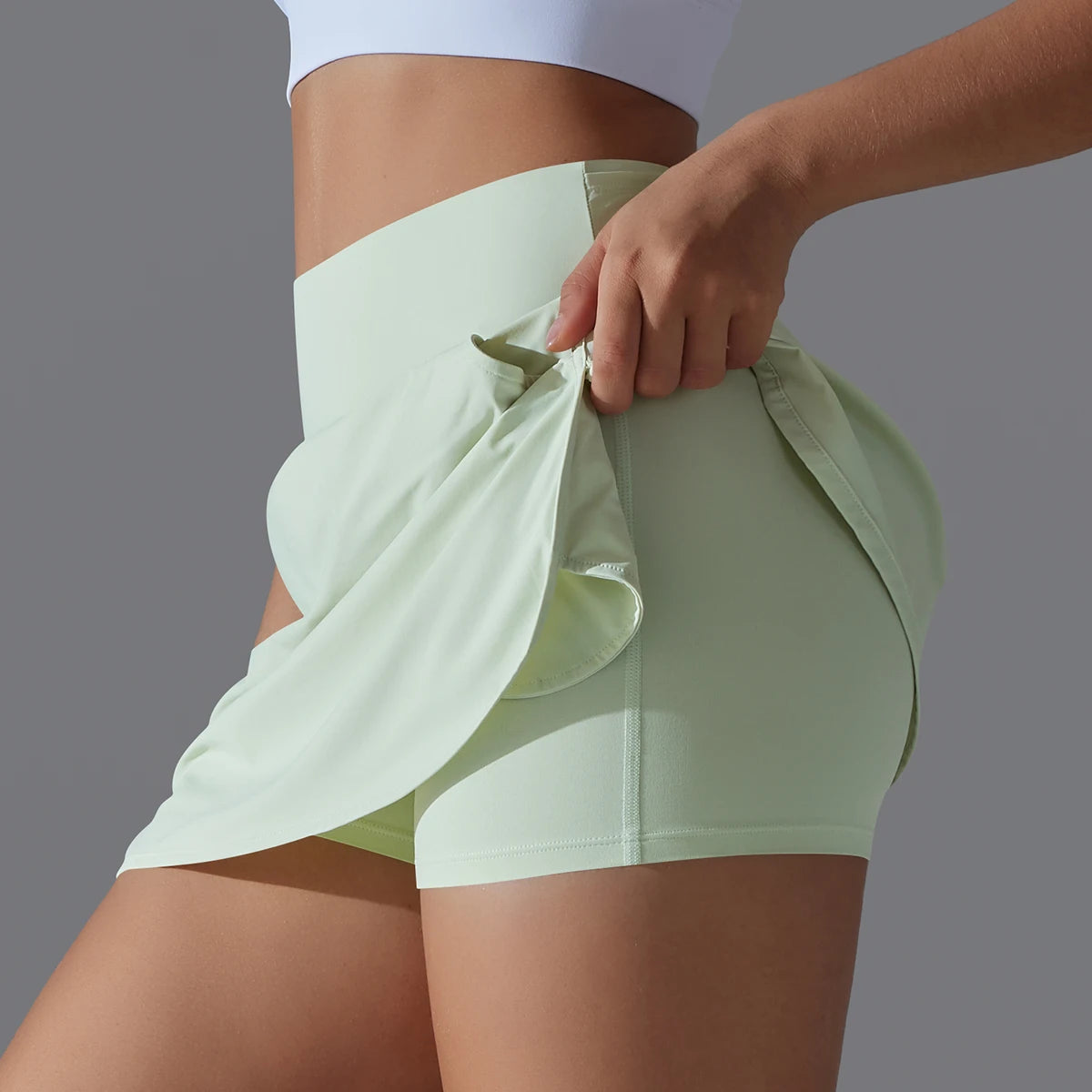 High-Waist Tennis Skort - Women's Gym & Running Activewear