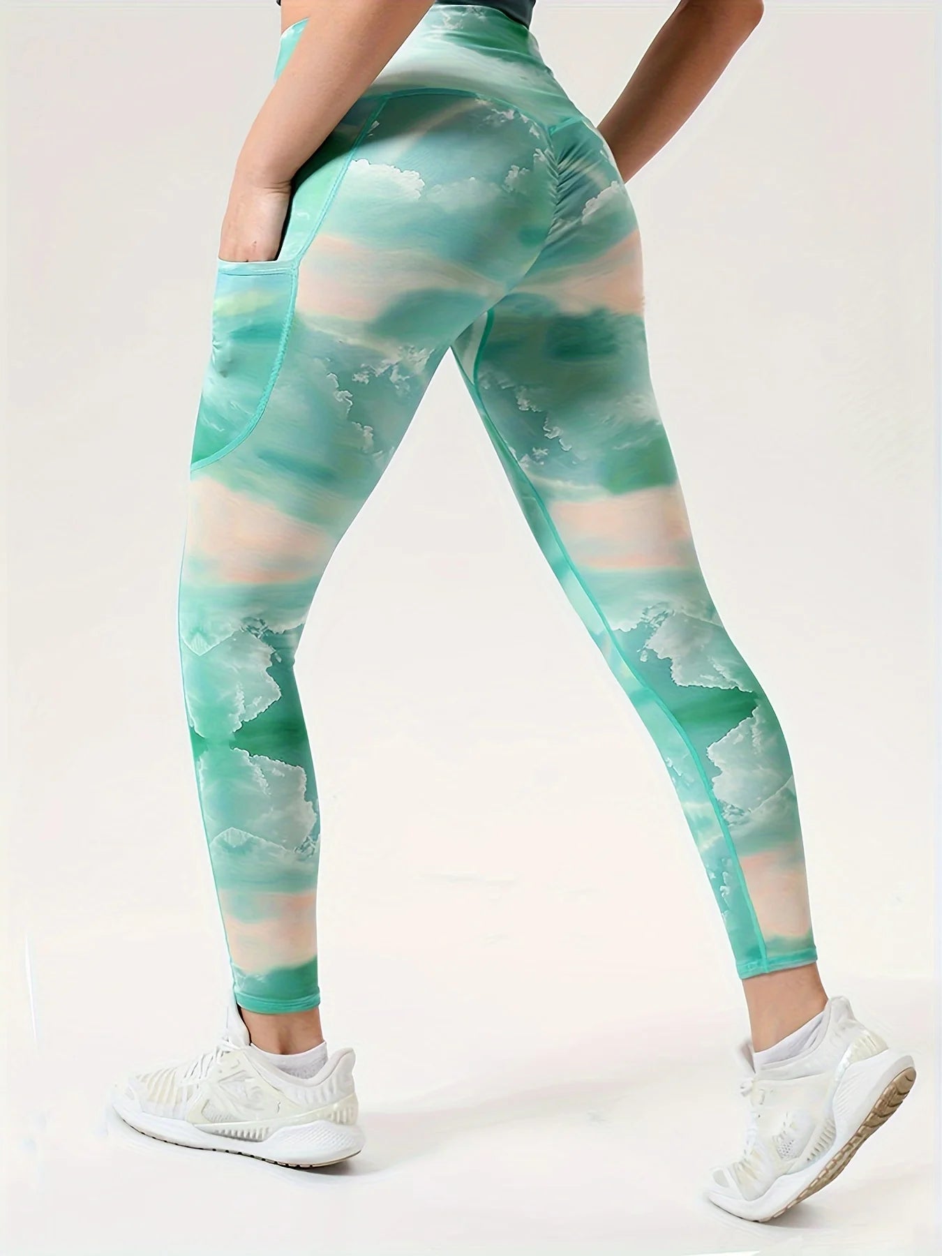 Tie-Dye Seamless Yoga Leggings - High-Waist Butt-Lifting Fit
