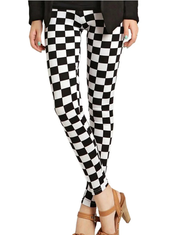 Graffiti Floral Print Ankle Leggings - Elastic Streetwear Fit